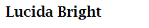 Lucida Bright